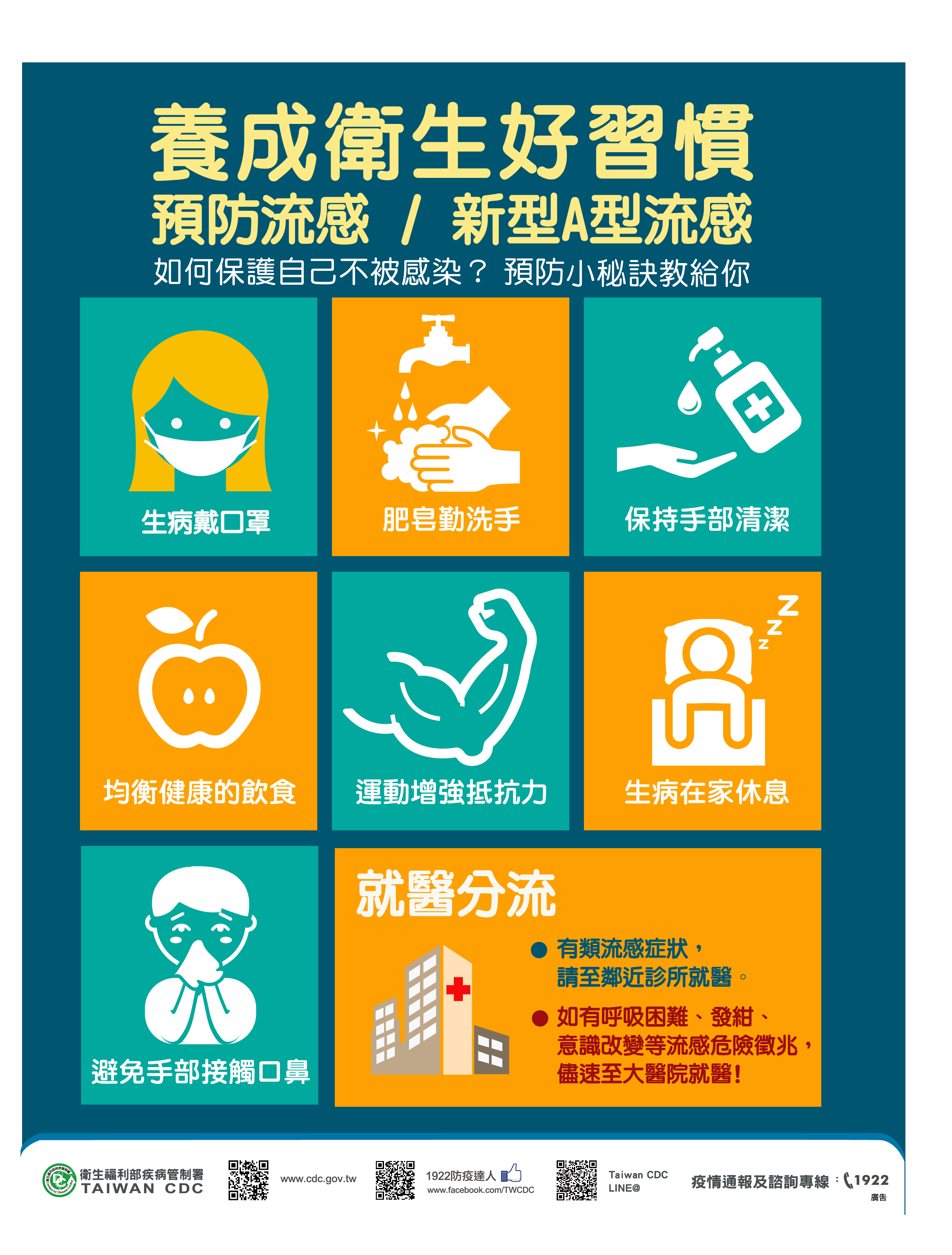 預防流感養成衛生好習慣，新竹市北區區公所關心您